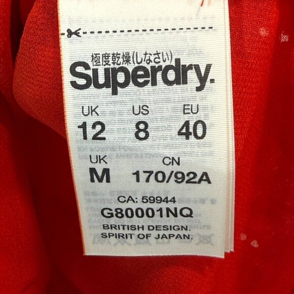 Superdry Red Orange Sun Dress Sundress Embroidered Mini 6 - Picture 11 of 13